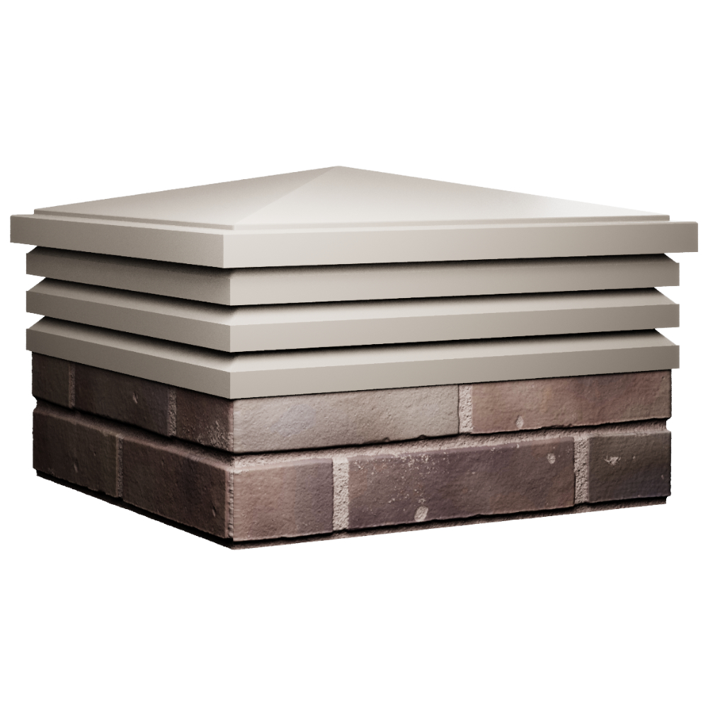 Колпак Zking Бона ХайТек Бежевый на столб 2х2 кирпича (513х513мм) в Гатчине фото