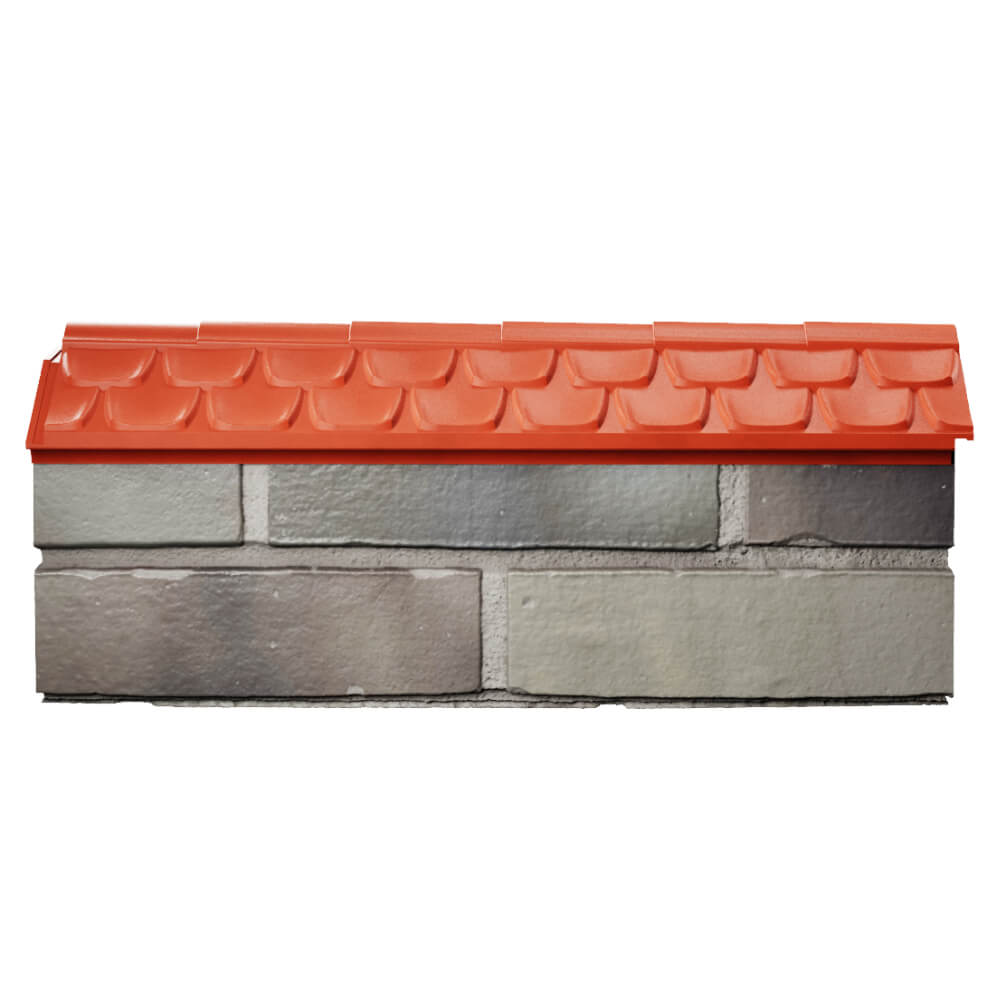 Парапет Zking Эльбрус Красный с посадкой на 0.5 кирпича (130мм) в Гатчине фото