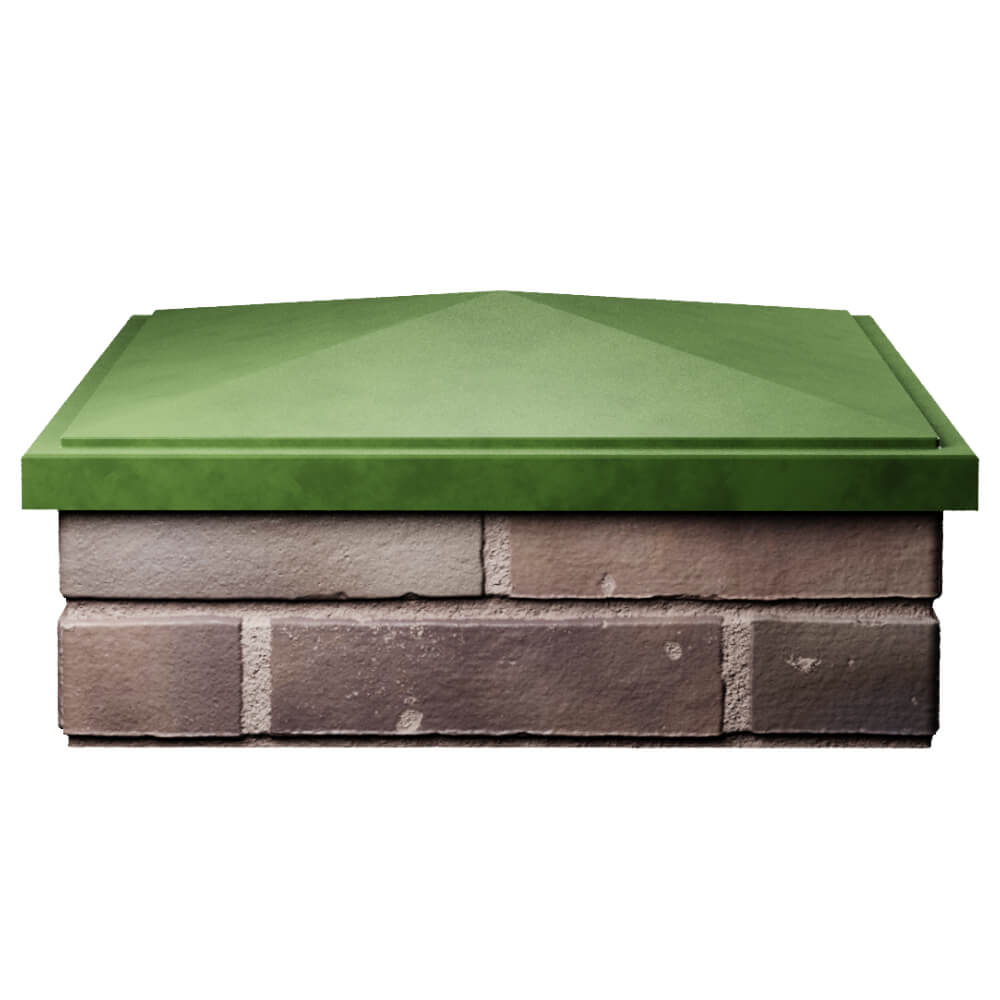 Колпак Zking БонаМоно Зеленый на столб 2х2 кирпича (515х515, 530х530мм) Гатчина фото