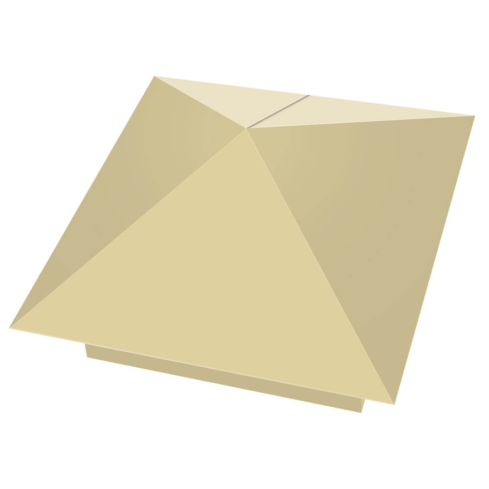 Колпак металлический 400х400мм RAL1014 Бежевый заборный Гатчина фото