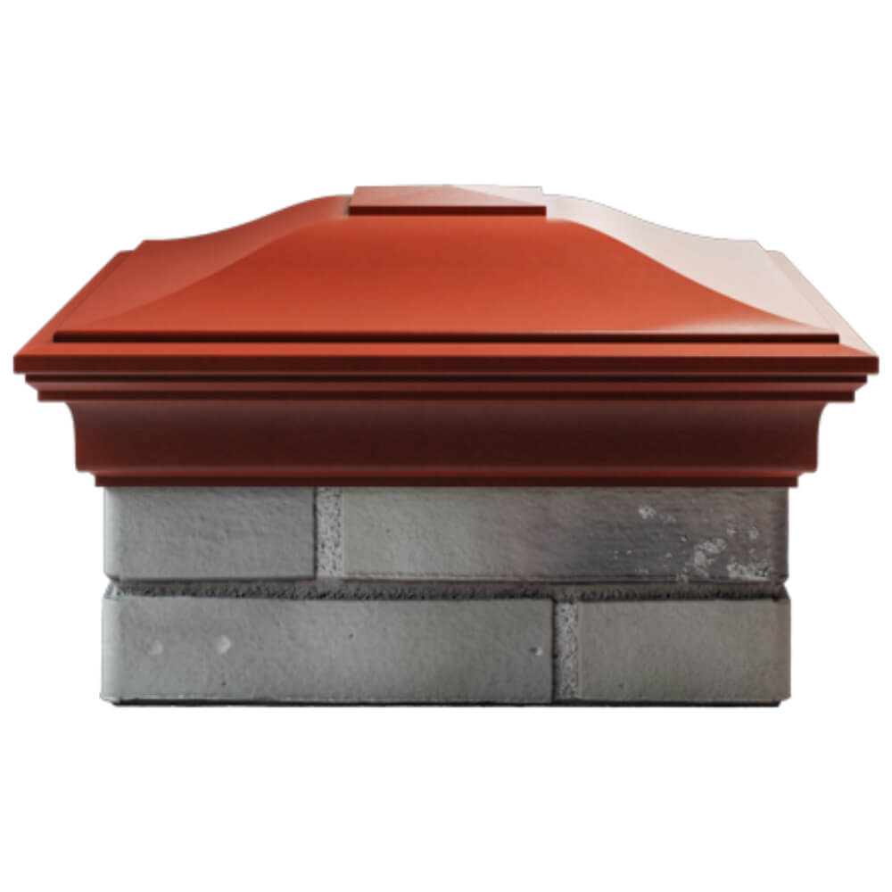 Колпак Zking Монблан Красный на столб 1.5х1.5 кирпича (385х385мм) Гатчина фото