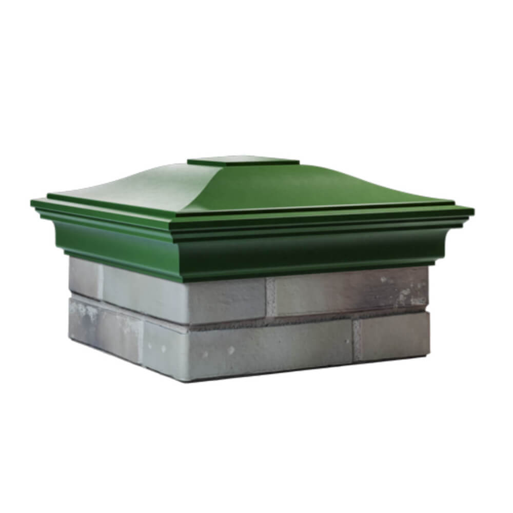 Колпак Zking Монблан Зеленый на столб 1.5х1.5 еврокирпича 0.7НФ (355х355мм) в Гатчине фото