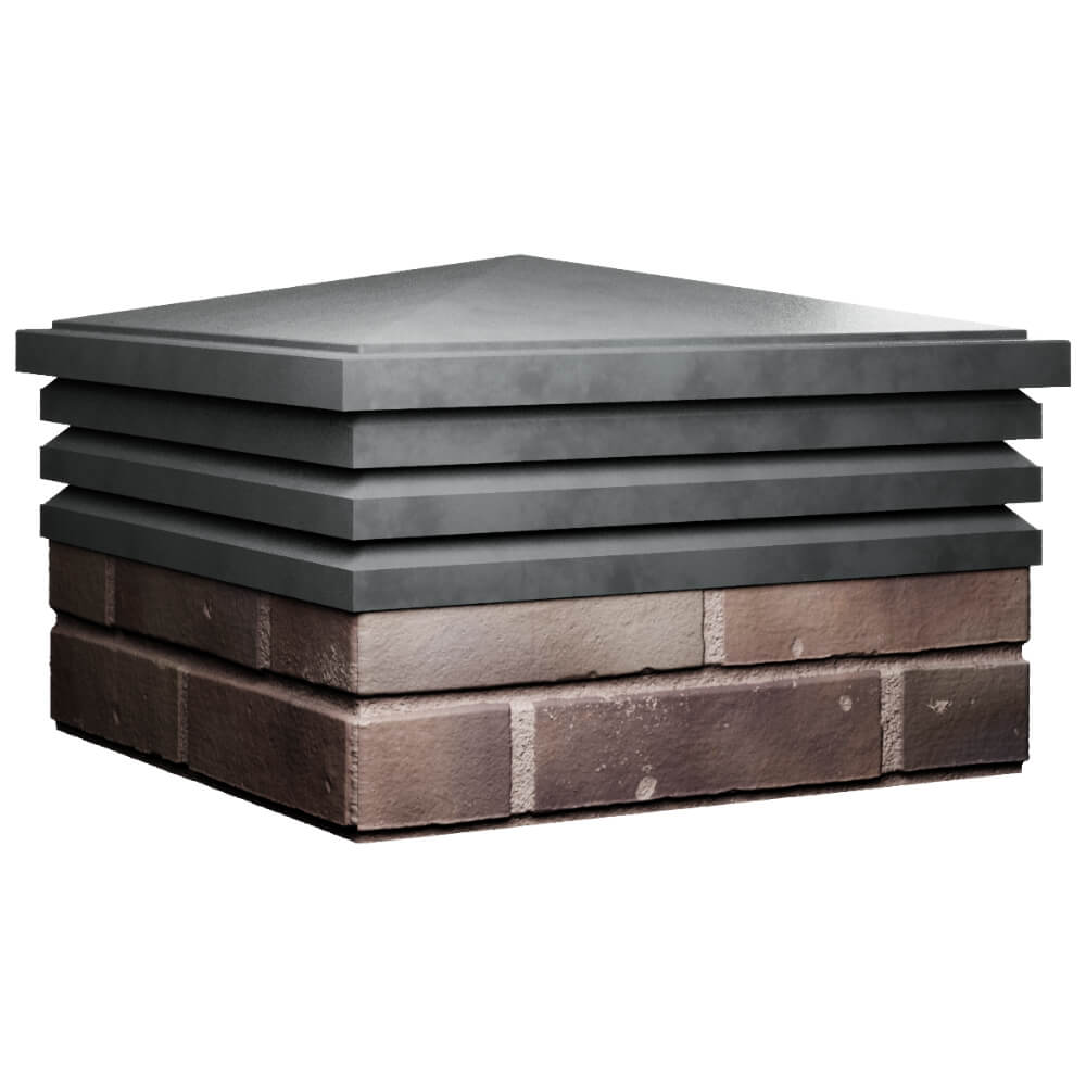 Колпак Zking Бона ХайТек Серый на столб 2х2 кирпича (513х513мм) в Гатчине фото