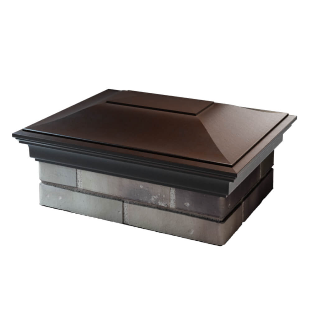 Колпак Zking Монблан Коричневый на столб 2х1.5 кирпича (515х385мм) в Гатчине фото