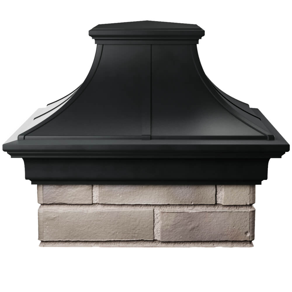 Колпак Zking Монблан Премиум Черный на столб 1.5х1.5 кирпича (385х385мм) Гатчина фото