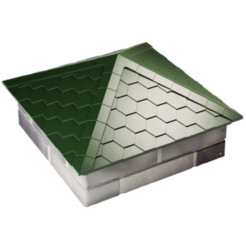 Колпак Zking Эверест Зеленый на столб 2х2 кирпича (535х535мм) Гатчина фото