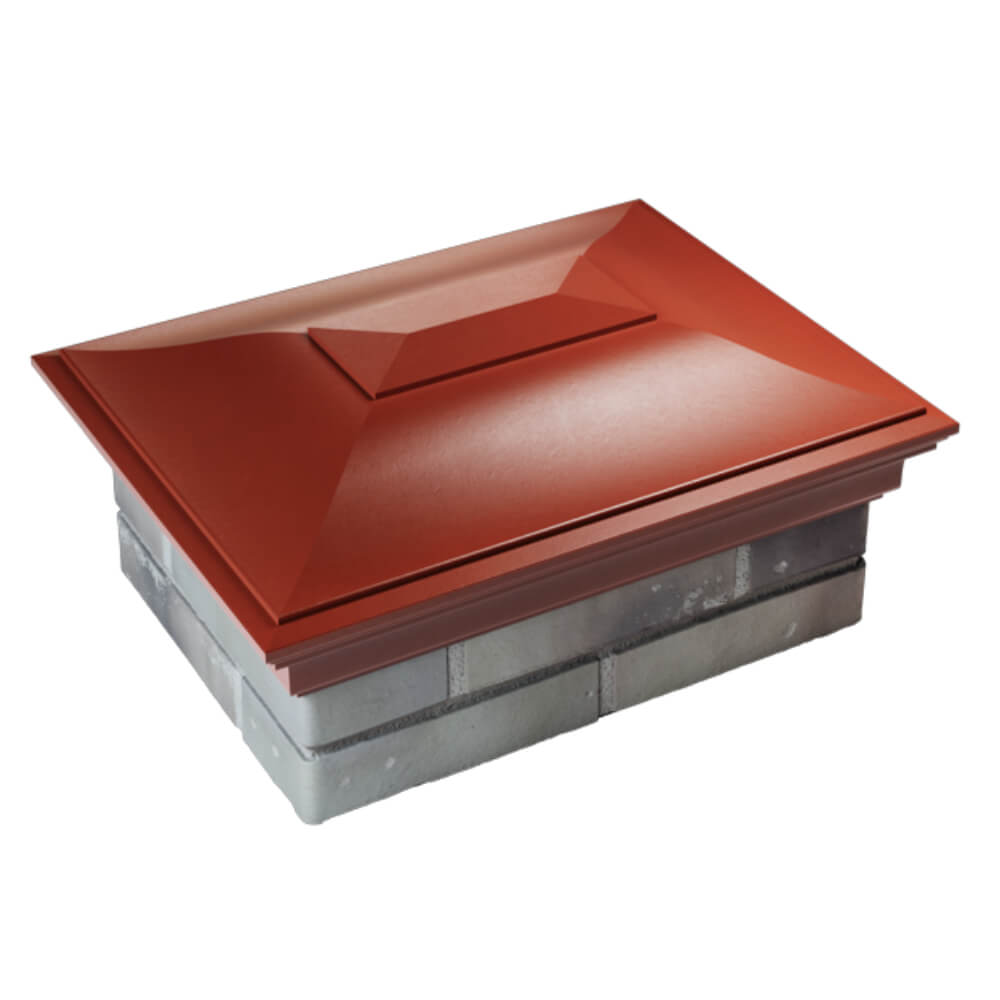 Колпак Zking Монблан Красный на столб 2х1.5 кирпича (515х385мм) Гатчина фото