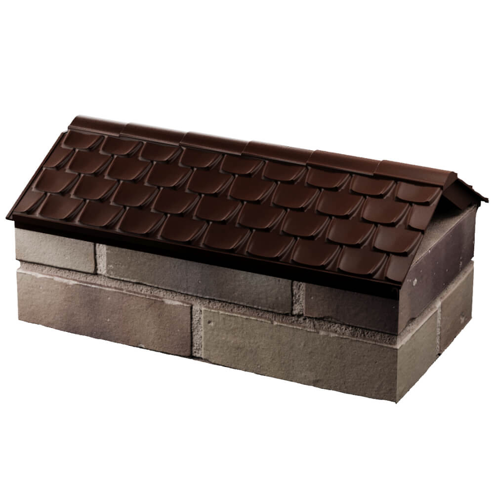 Парапет Zking Эльбрус Коричневый с посадкой на 1 кирпич (255мм) в Гатчине фото