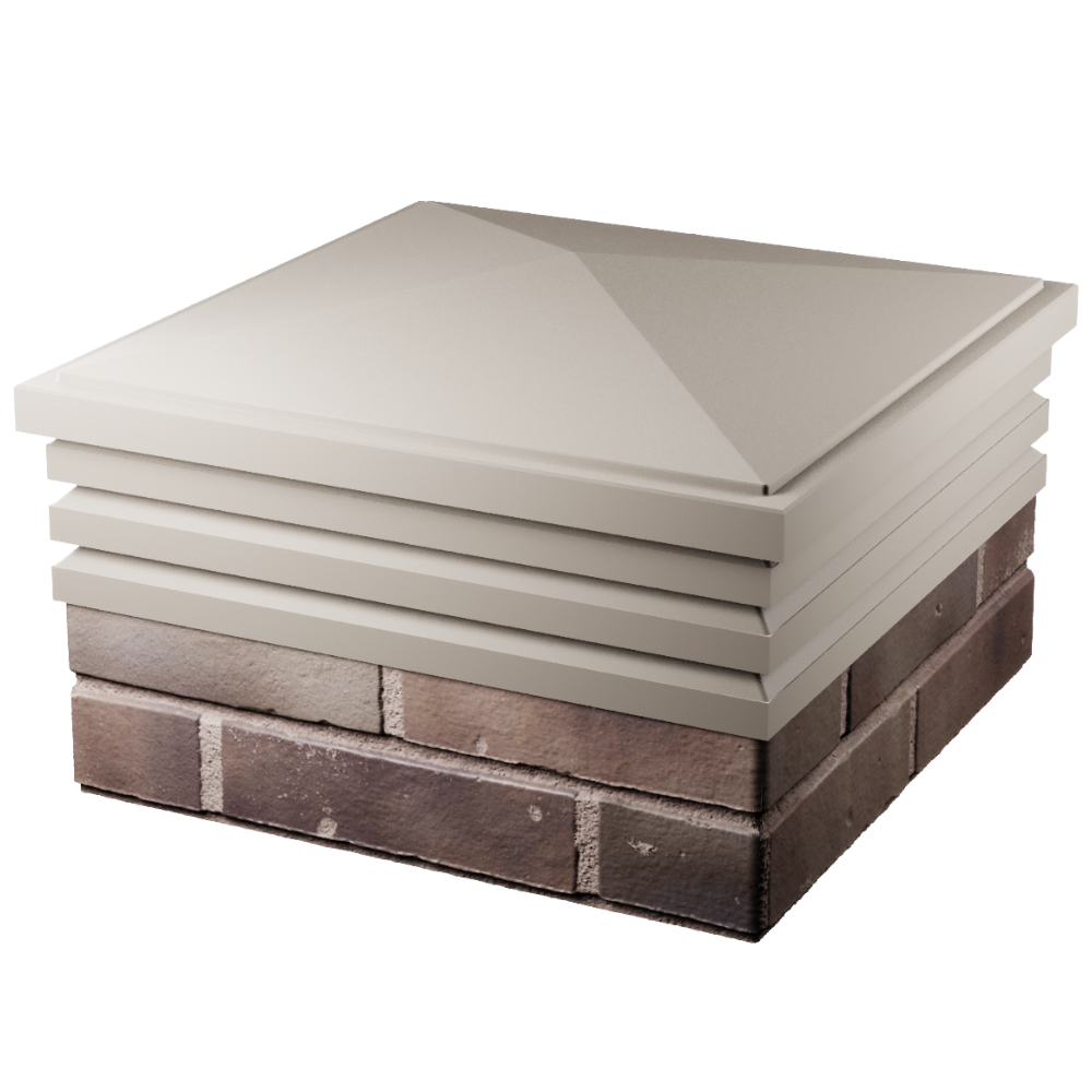 Колпак Zking Бона ХайТек Бежевый на столб 2х2 кирпича (513х513мм) в Гатчине фото