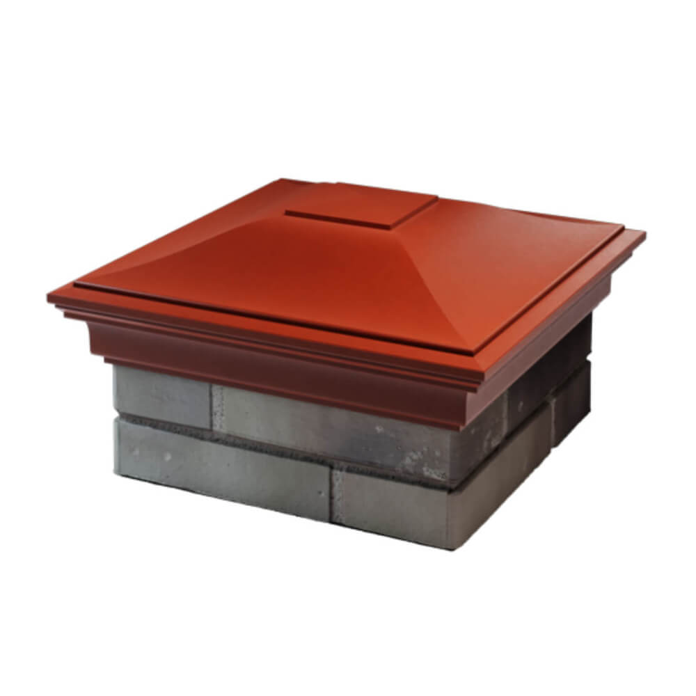 Колпак Zking Монблан Красный на столб 1.5х1.5 еврокирпича 0.7НФ (355х355мм) в Гатчине фото