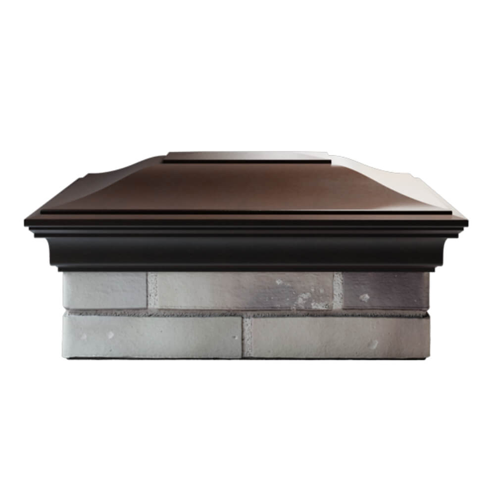 Колпак Zking Монблан Коричневый на столб 2х1.5 кирпича (515х385мм) в Гатчине фото