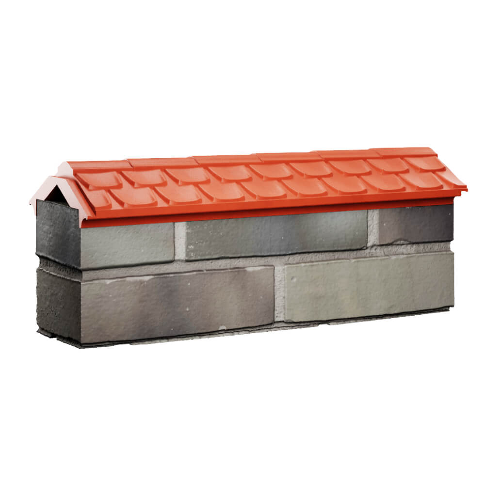 Парапет Zking Эльбрус Красный с посадкой на 0.5 кирпича (130мм) Гатчина фото