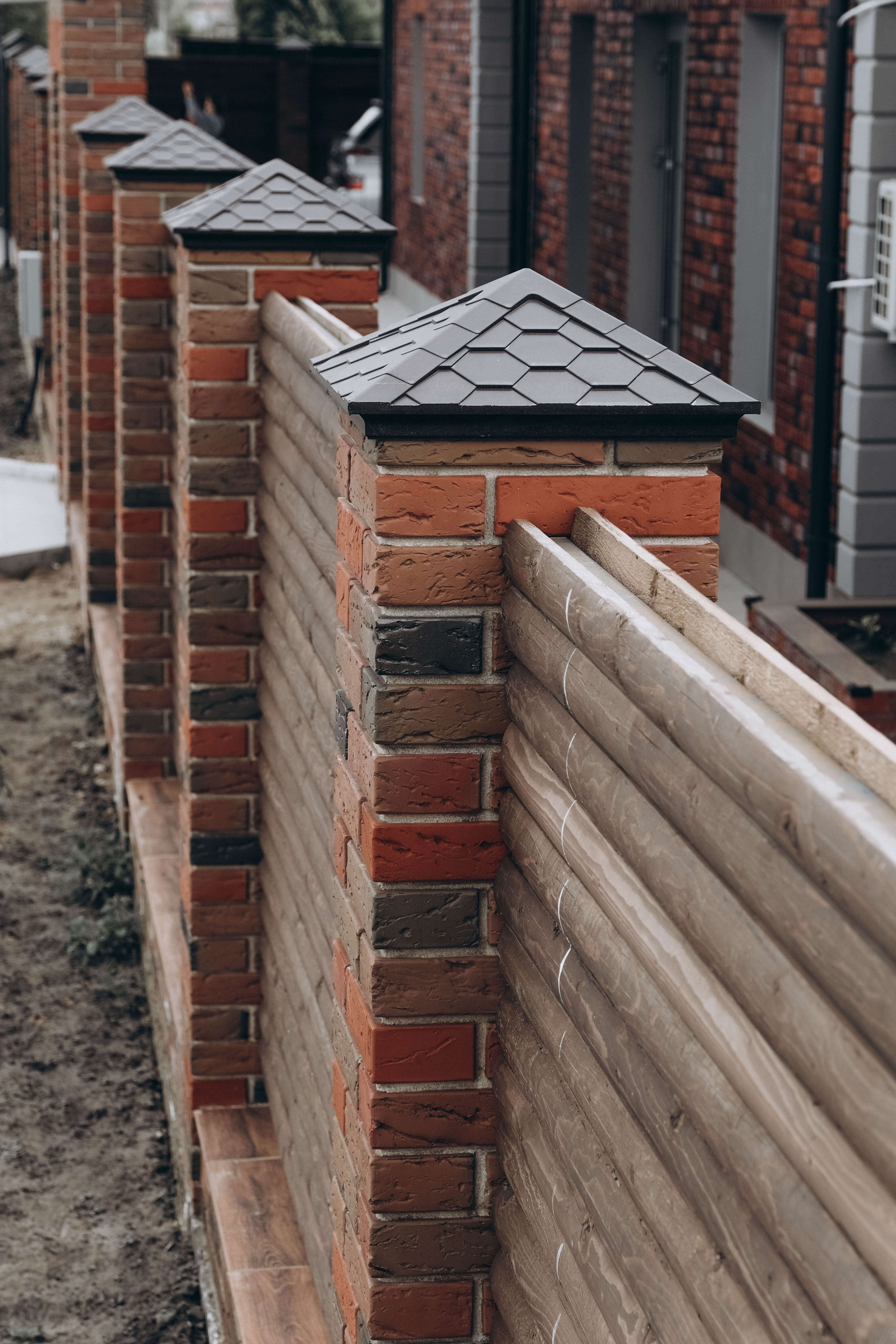 Колпак Zking Эверест Коричневый на столб 1.5х1.5 кирпича (390х390мм) в Гатчине фото