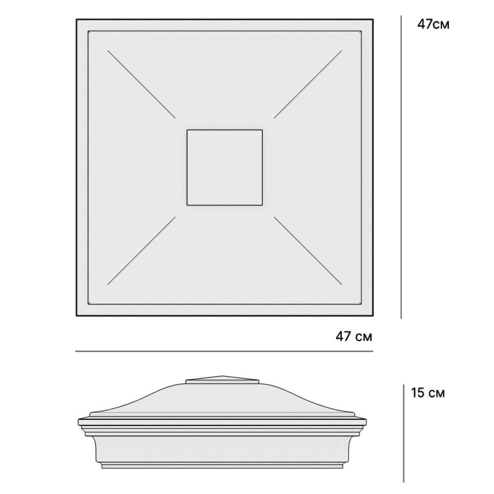 Колпак Zking Монблан Коричневый на столб 1.5х1.5 кирпича (385х385мм) в Гатчине фото