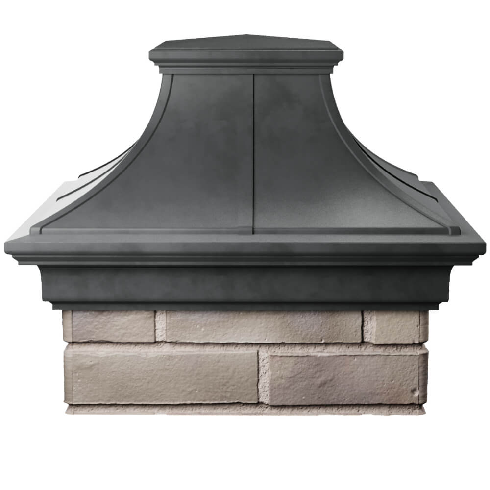 Колпак Zking Монблан Премиум Серый на столб 1.5х1.5 кирпича (385х385мм) Гатчина фото