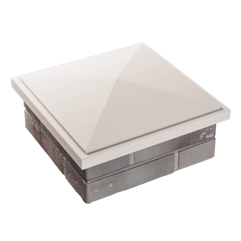 Колпак Zking БонаМоно Бежевый на столб 1.5х1.5 кирпича (385х385, 400х400мм) в Гатчине фото