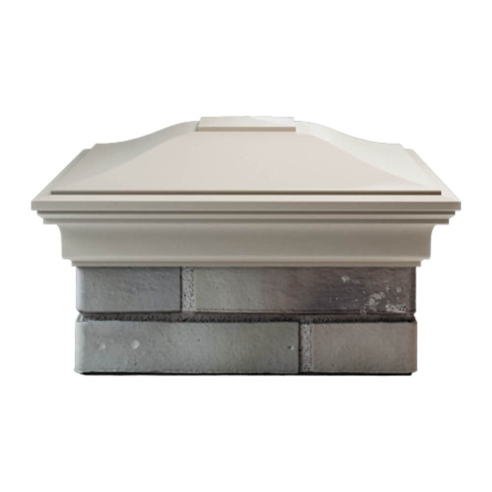 Колпак Zking Монблан Бежевый на столб 1.5х1.5 еврокирпича 0.7НФ (355х355мм) Гатчина фото