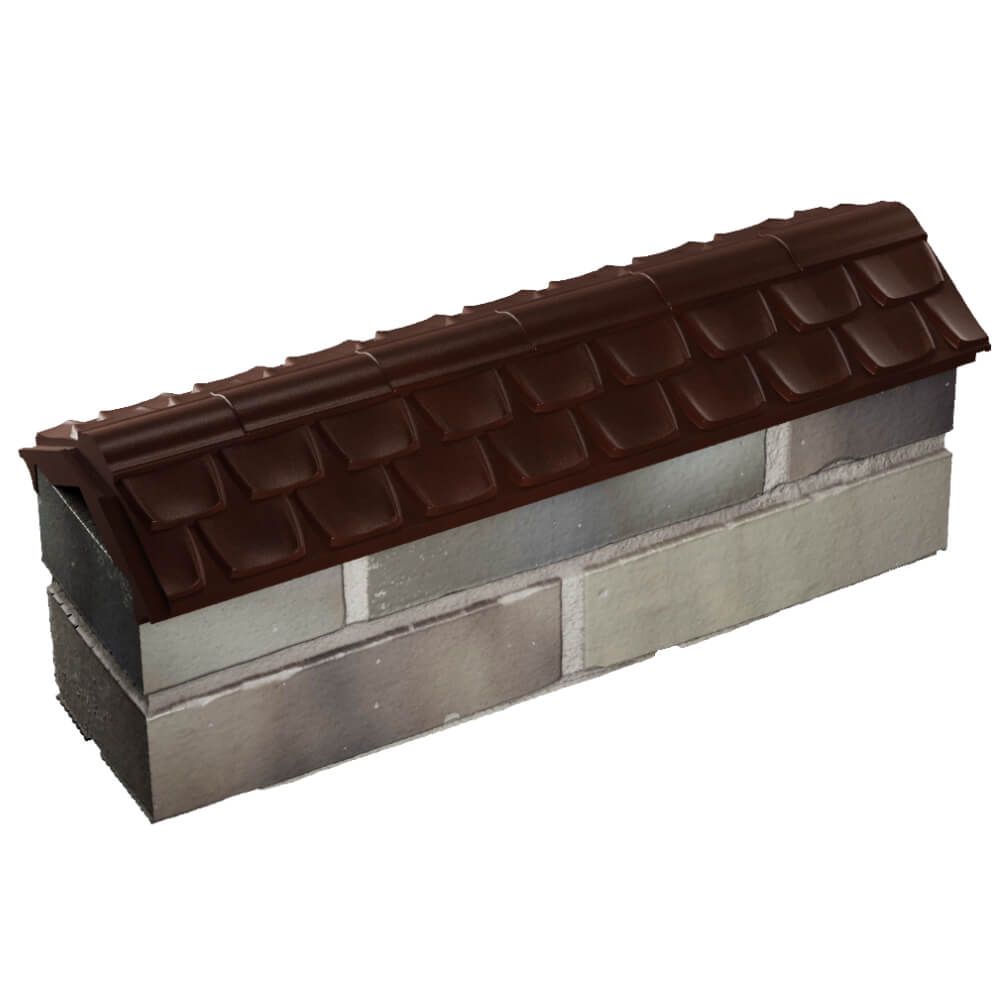 Парапет Zking Эльбрус Коричневый с посадкой на 0.5 кирпича (130мм) в Гатчине фото