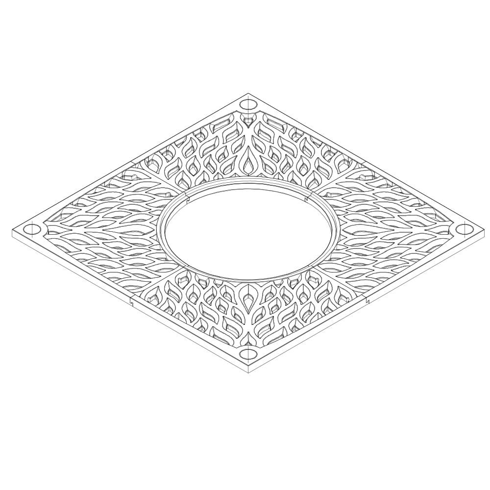 Приствольная решетка для дерева ZKING CRUST 2х2м Черная в Гатчине фото