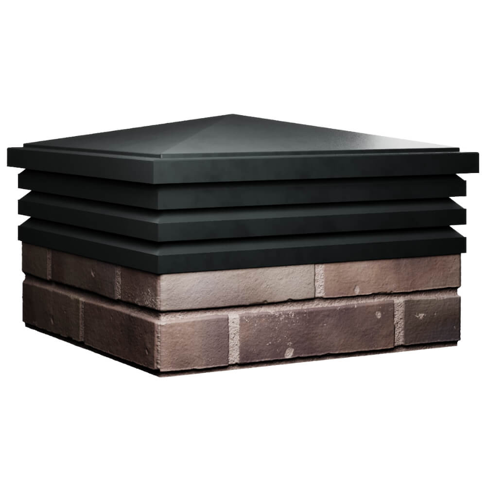 Колпак Zking Бона ХайТек Черный на столб 2х2 кирпича (513х513мм) в Гатчине фото