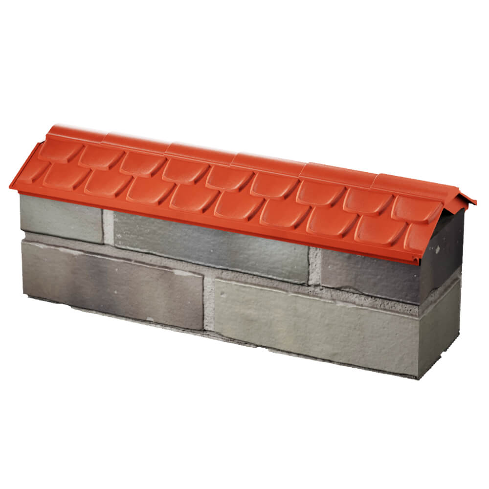 Парапет Zking Эльбрус Красный с посадкой на 0.5 кирпича (130мм) в Гатчине фото