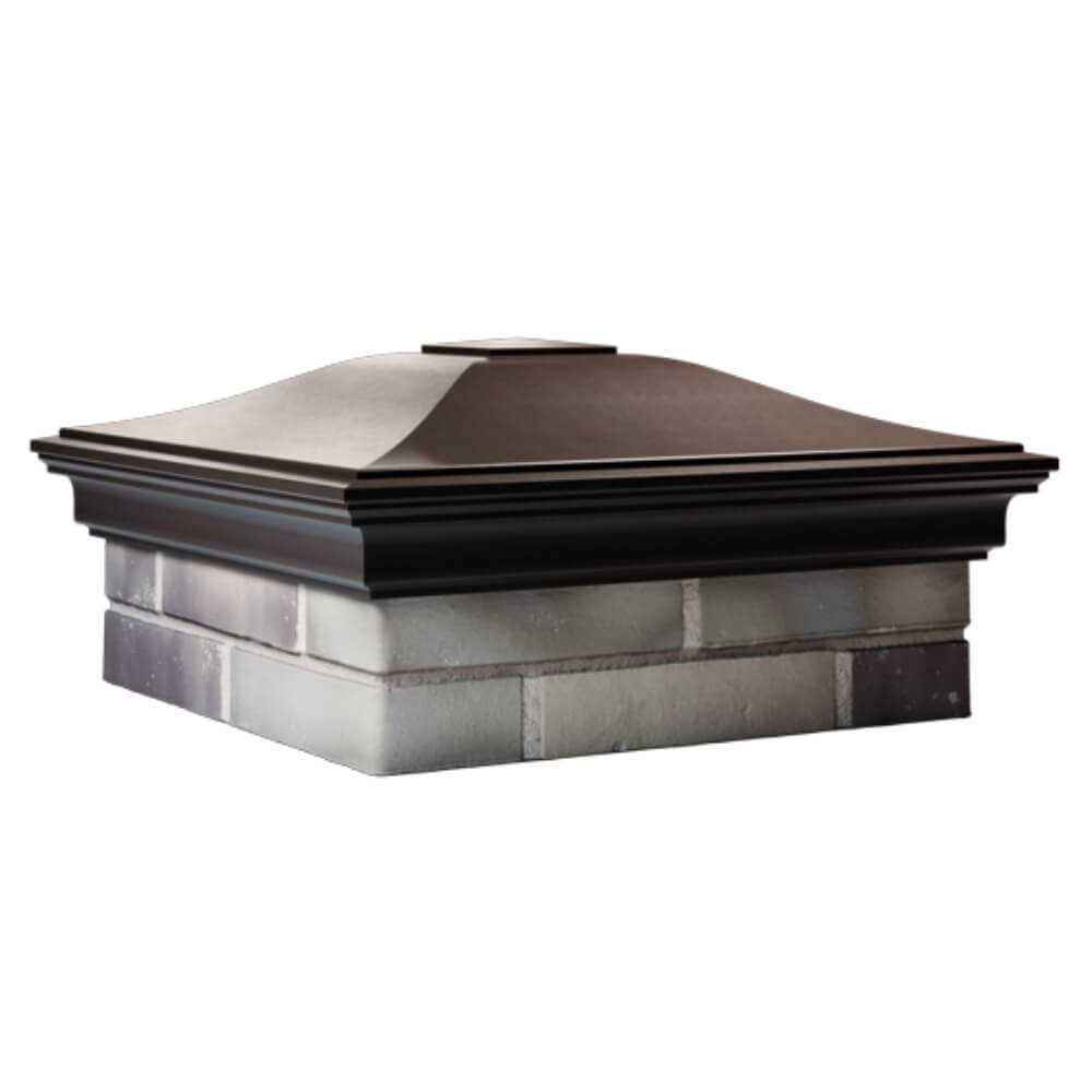 Колпак Zking Монблан Коричневый на столб 2х2 кирпича (515х515мм) в Гатчине фото