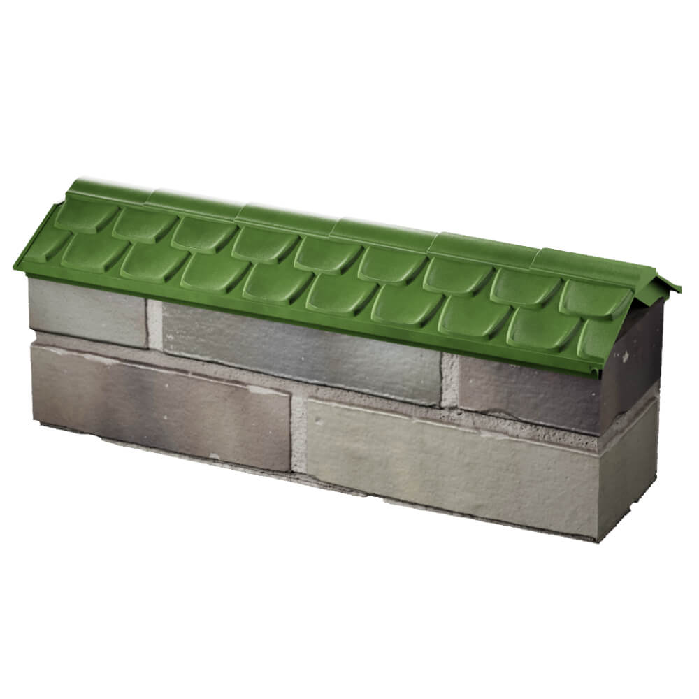 Парапет Zking Эльбрус Зеленый с посадкой на 0.5 кирпича (130мм) в Гатчине фото