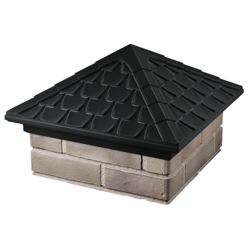 Колпак Zking Эльбрус Черный на столб 1.5х1.5 кирпича (385х385мм) в Гатчине фото