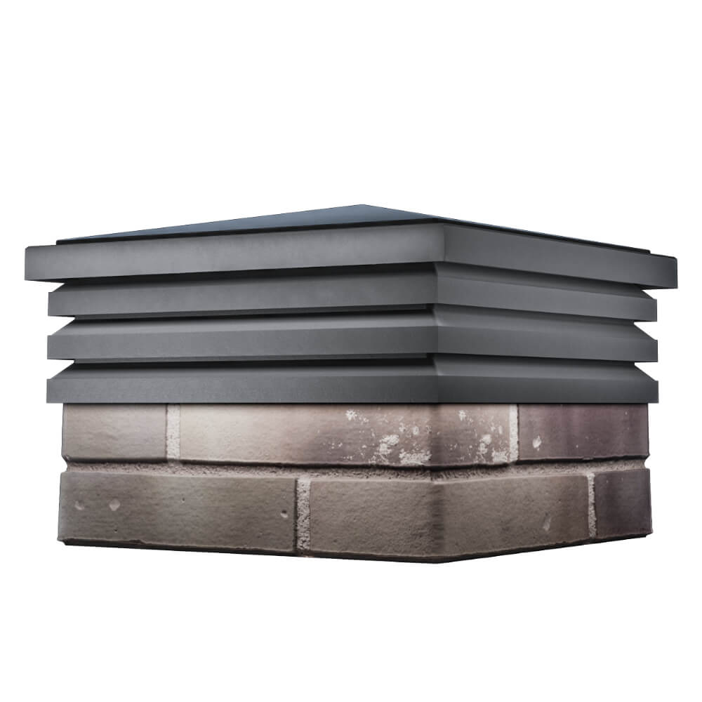 Колпак Zking Бона ХайТек Серый на столб 1.5х1.5 кирпича (385х385мм) в Гатчине фото