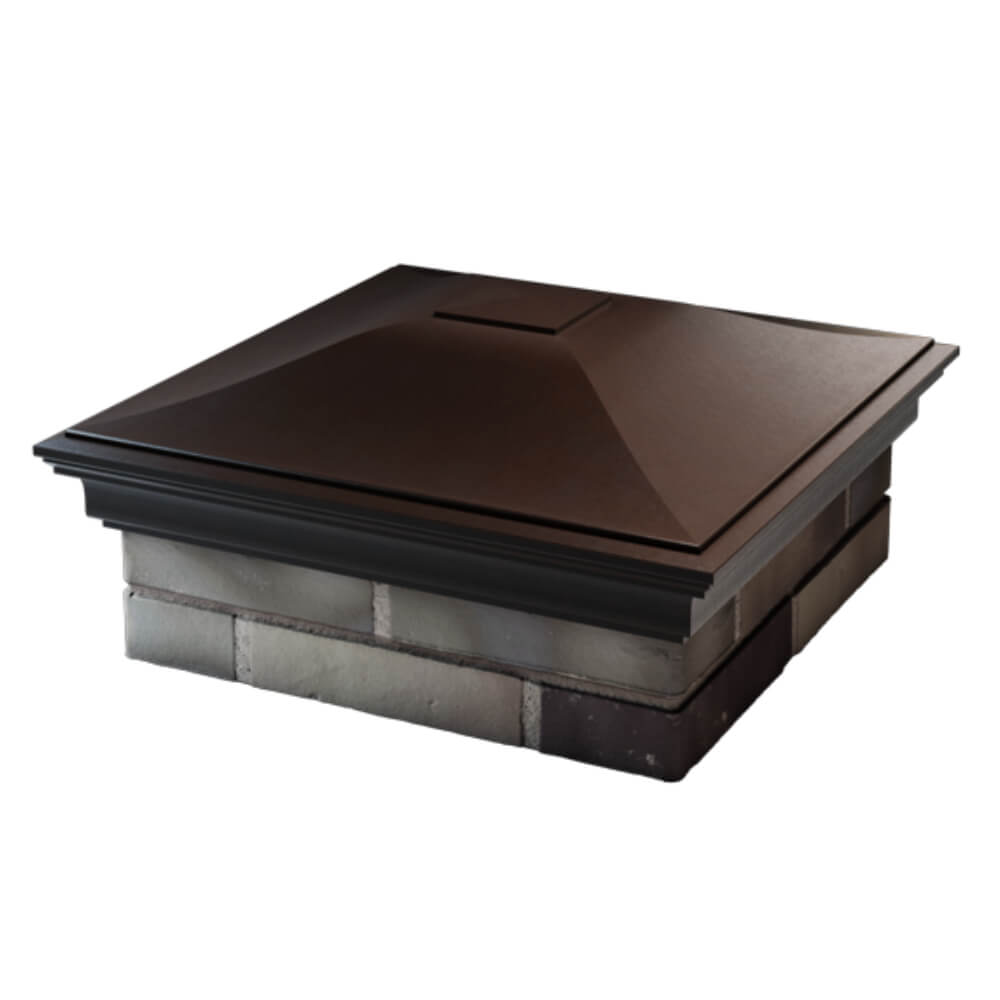 Колпак Zking Монблан Коричневый на столб 2х2 кирпича (515х515мм) в Гатчине фото