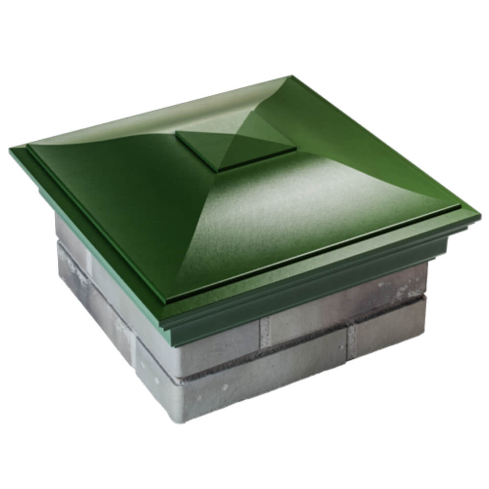 Колпак Zking Монблан Зеленый на столб 1.5х1.5 кирпича (385х385мм) в Гатчине фото