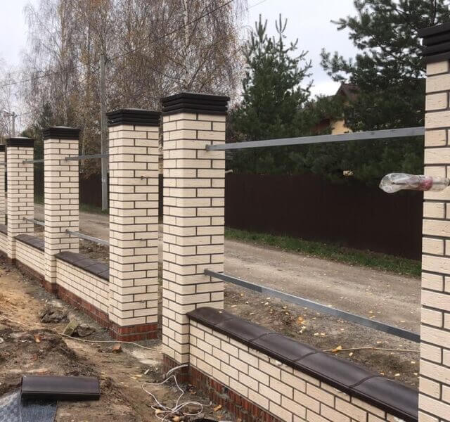 Колпак Zking Бона ХайТек Коричневый на столб 1.5х1.5 кирпича (385х385мм) в Гатчине фото