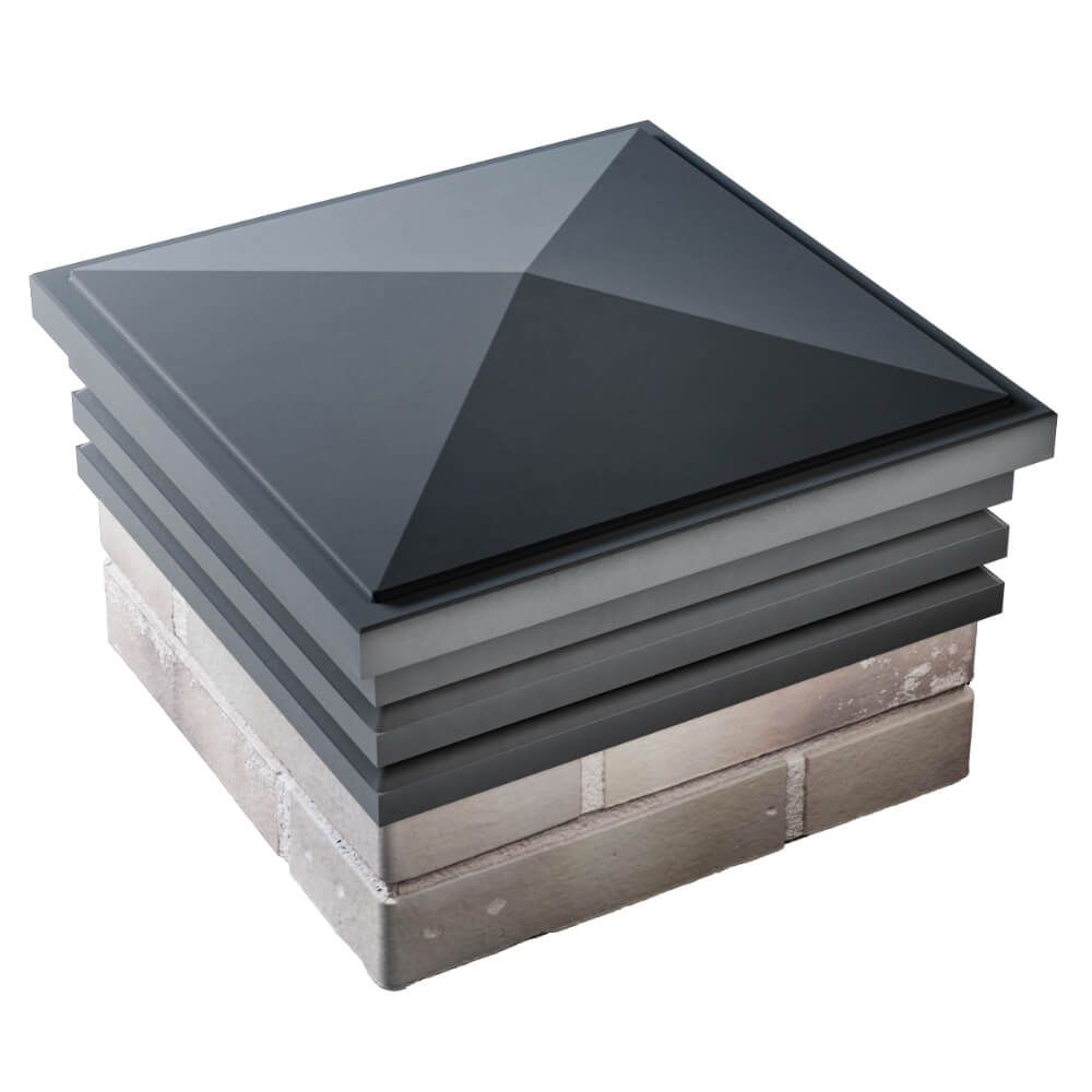 Колпак Zking Бона ХайТек Серый на столб 1.5х1.5 кирпича (385х385мм) в Гатчине фото