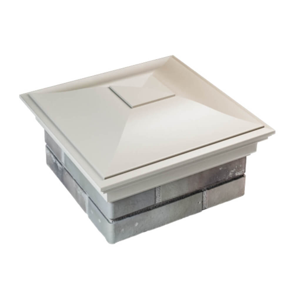 Колпак Zking Монблан Бежевый на столб 1.5х1.5 еврокирпича 0.7НФ (355х355мм) в Гатчине фото