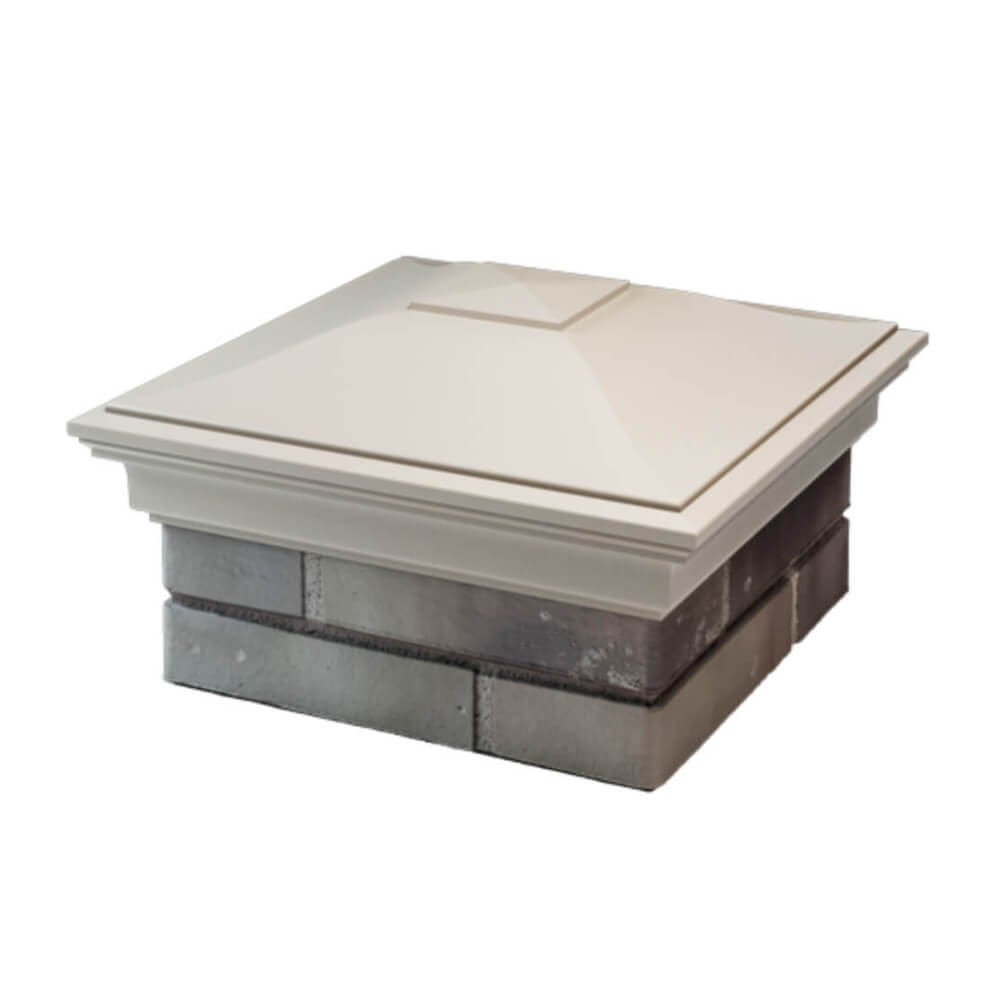 Колпак Zking Монблан Бежевый на столб 1.5х1.5 еврокирпича 0.7НФ (355х355мм) в Гатчине фото