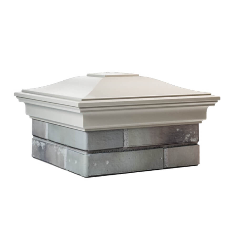 Колпак Zking Монблан Бежевый на столб 1.5х1.5 еврокирпича 0.7НФ (355х355мм) в Гатчине фото