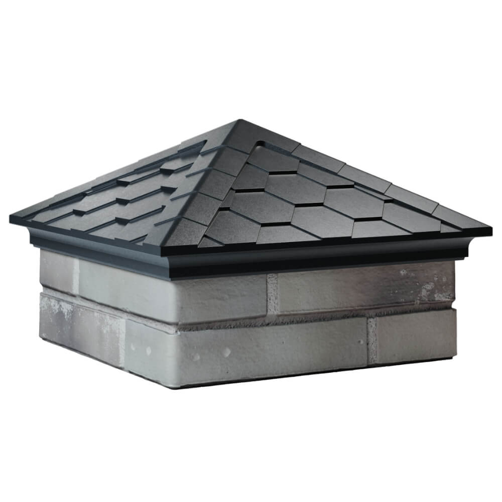 Колпак Zking Эверест Черный на столб 1.5х1.5 кирпича (390х390мм) в Гатчине фото