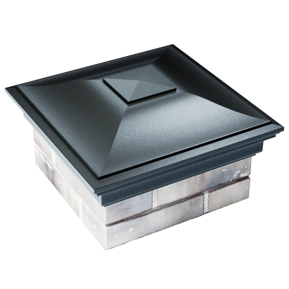 Колпак Zking Монблан Черный на столб 1.5х1.5 кирпича (385х385мм) в Гатчине фото