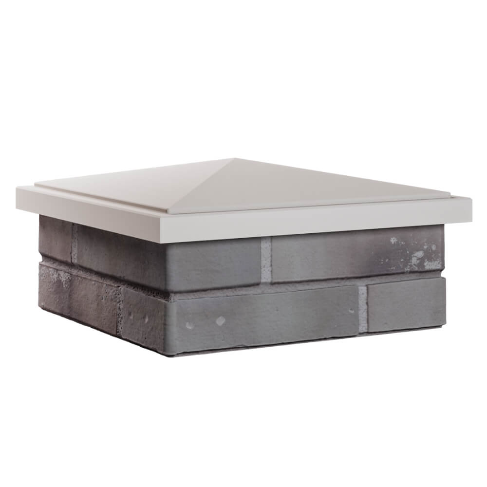 Колпак Zking БонаМоно Бежевый на столб 1.5х1.5 кирпича (385х385, 400х400мм) в Гатчине фото