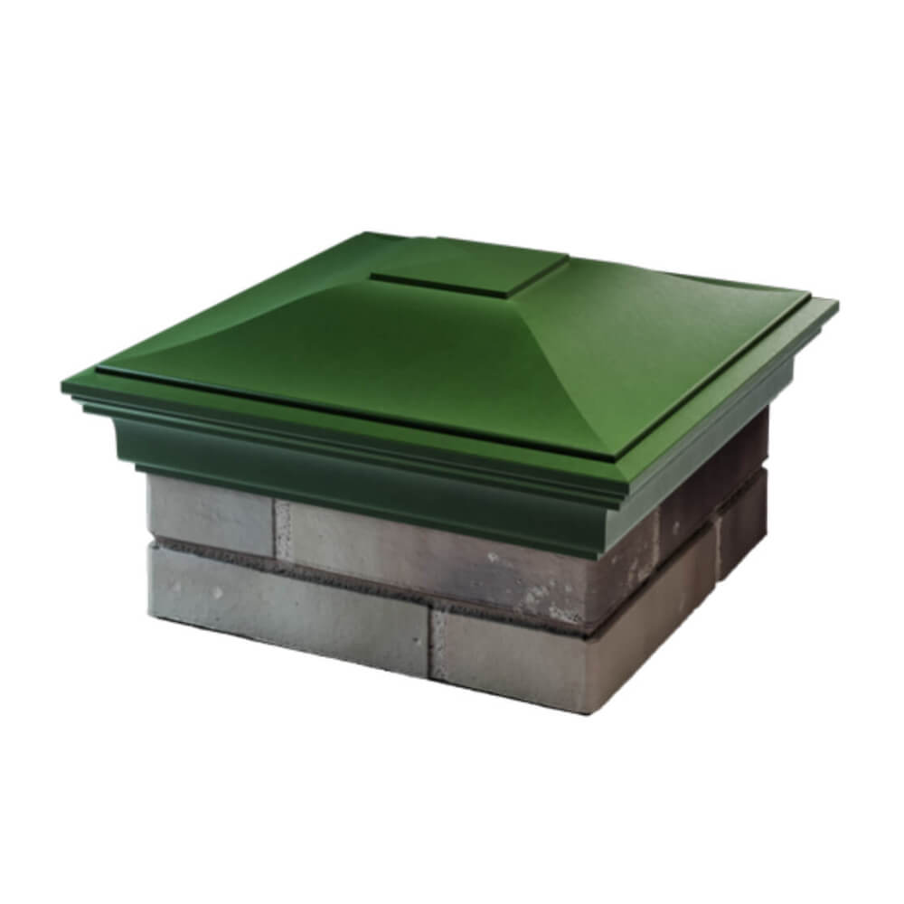 Колпак Zking Монблан Зеленый на столб 1.5х1.5 еврокирпича 0.7НФ (355х355мм) в Гатчине фото