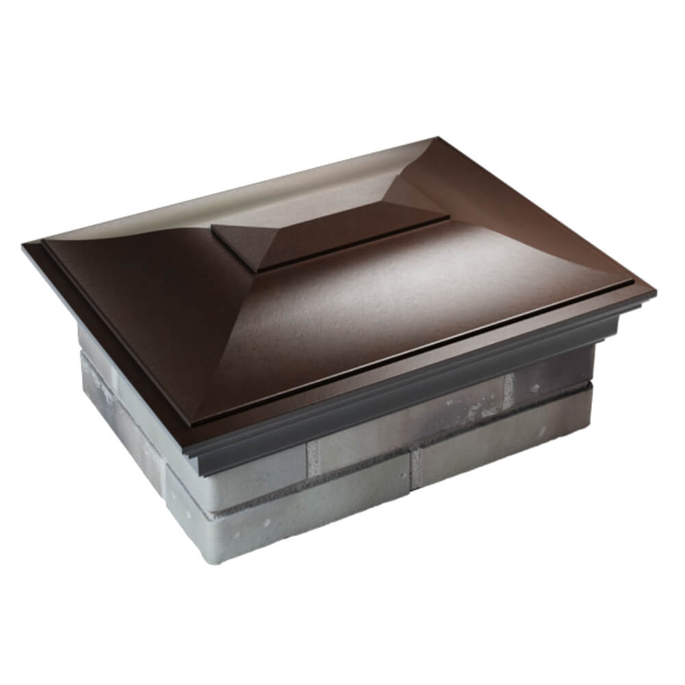 Колпак Zking Монблан Коричневый на столб 2х1.5 кирпича (515х385мм) Гатчина фото