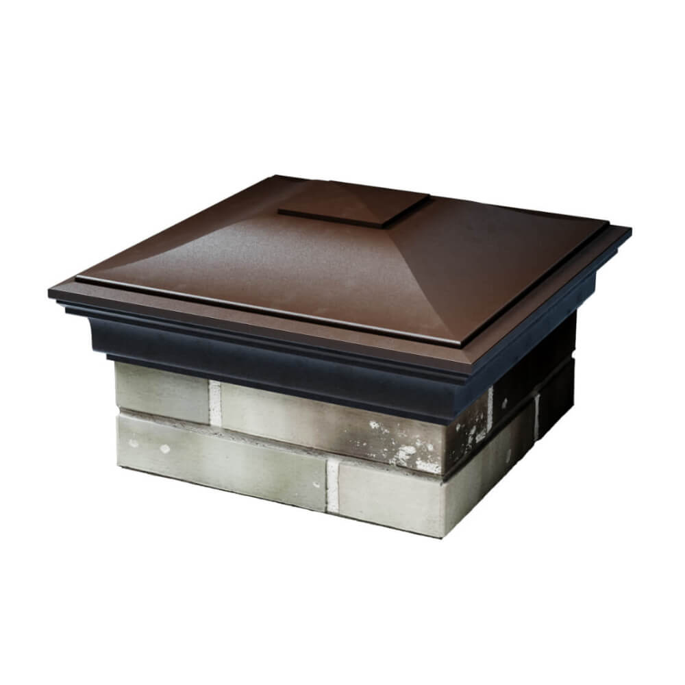 Колпак Zking Монблан Коричневый на столб 1.5х1.5 еврокирпича 0.7НФ (355х355мм) в Гатчине фото