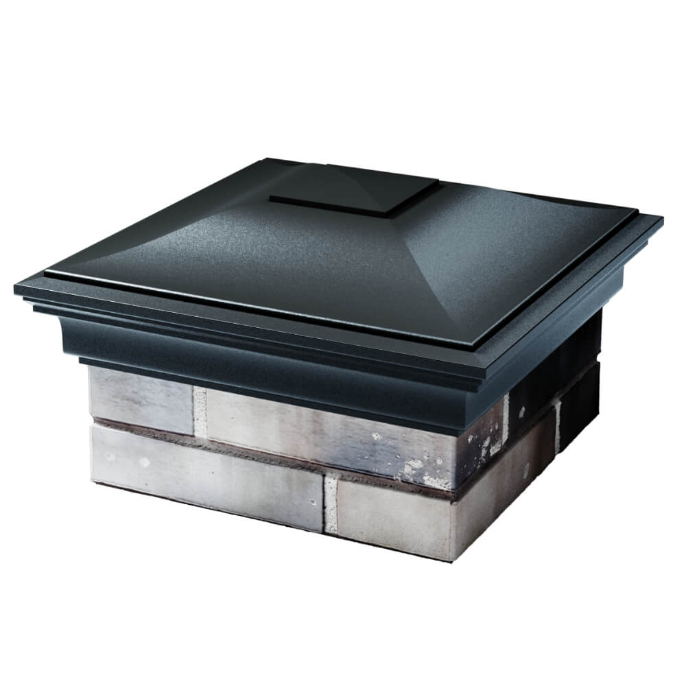 Колпак Zking Монблан Черный на столб 1.5х1.5 кирпича (385х385мм) в Гатчине фото