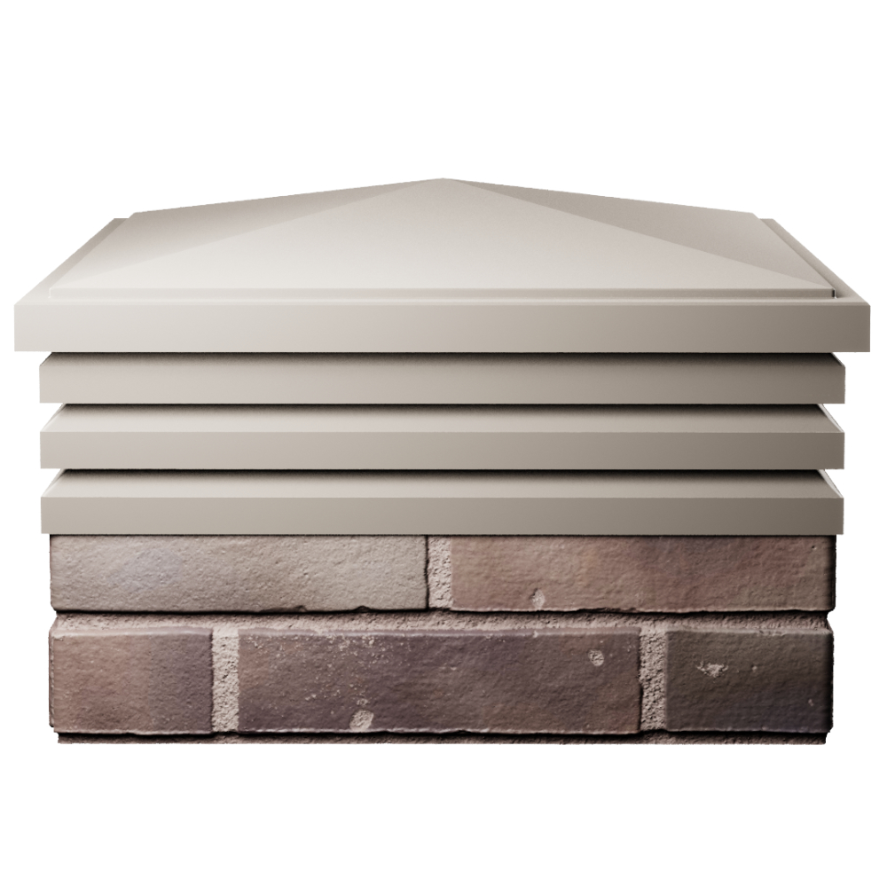 Колпак Zking Бона ХайТек Бежевый на столб 2х2 кирпича (513х513мм) Гатчина фото