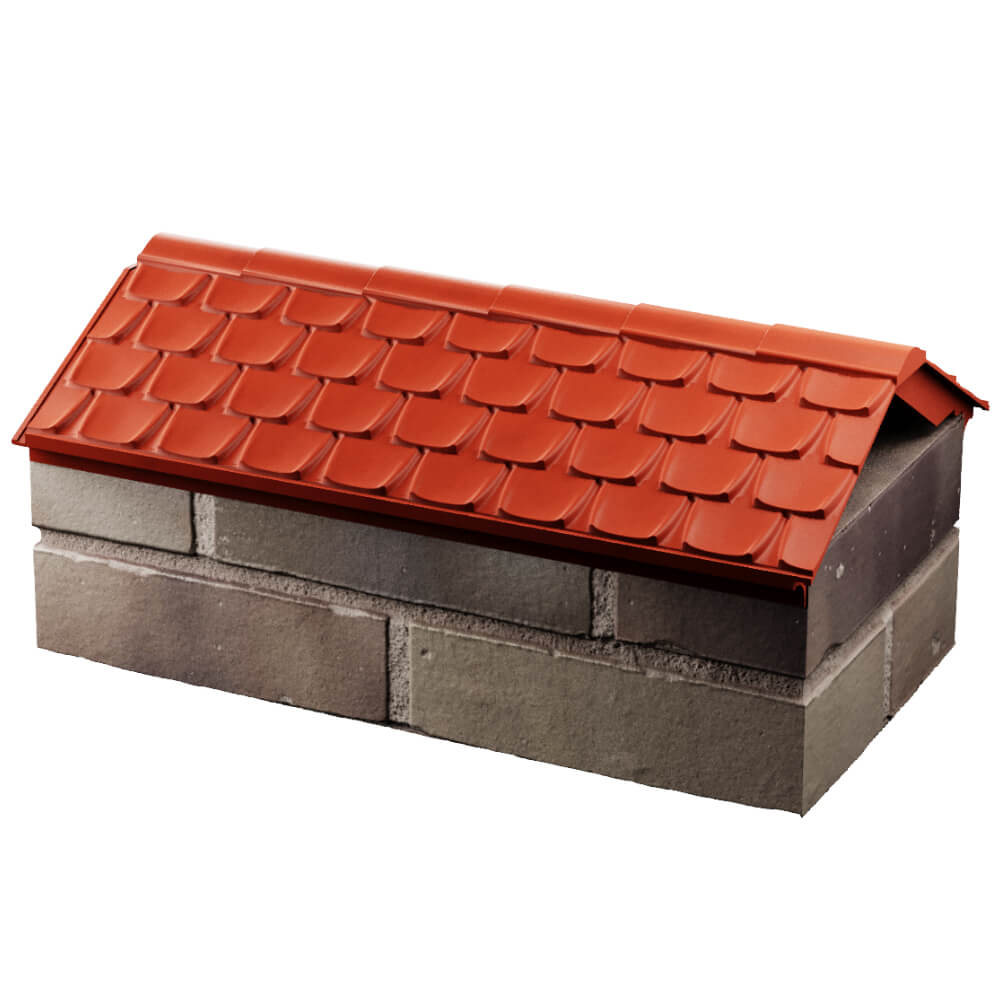 Парапет Zking Эльбрус Красный с посадкой на 1 кирпич (255мм) в Гатчине фото