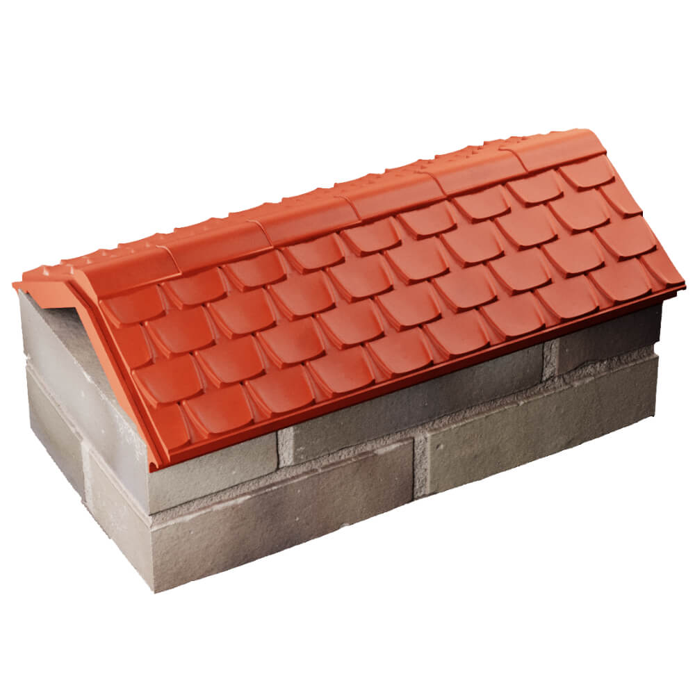 Парапет Zking Эльбрус Красный с посадкой на 1 кирпич (255мм) в Гатчине фото