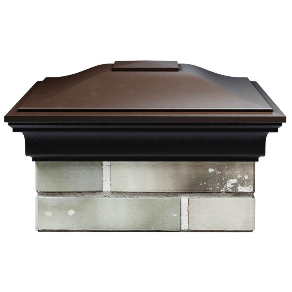 Колпак Zking Монблан Коричневый на столб 1.5х1.5 кирпича (385х385мм) Гатчина фото