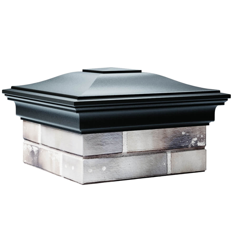 Колпак Zking Монблан Черный на столб 1.5х1.5 кирпича (385х385мм) в Гатчине фото