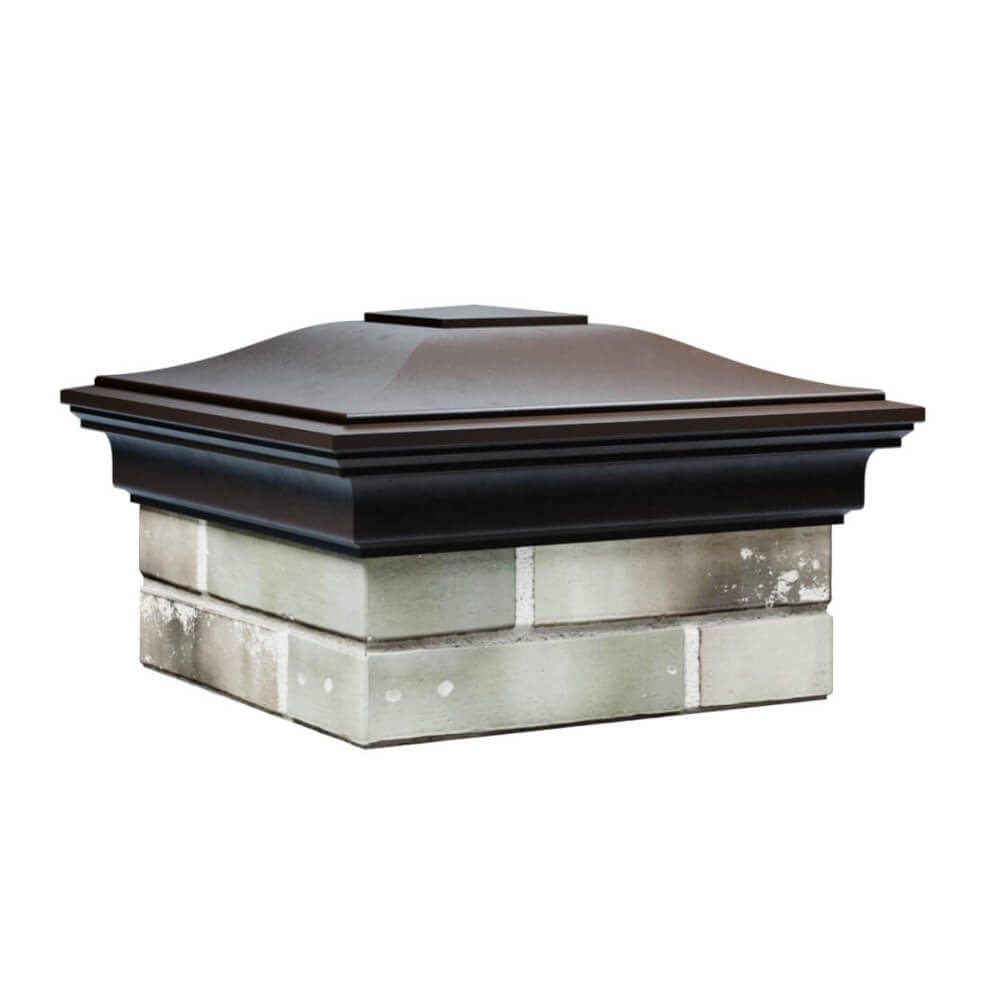 Колпак Zking Монблан Коричневый на столб 1.5х1.5 еврокирпича 0.7НФ (355х355мм) в Гатчине фото