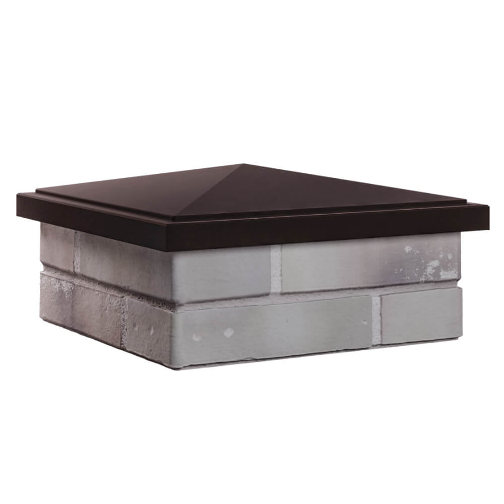 Колпак Zking БонаМоно Коричневый на столб 1.5х1.5 кирпича (385х385, 400х400мм) в Гатчине фото